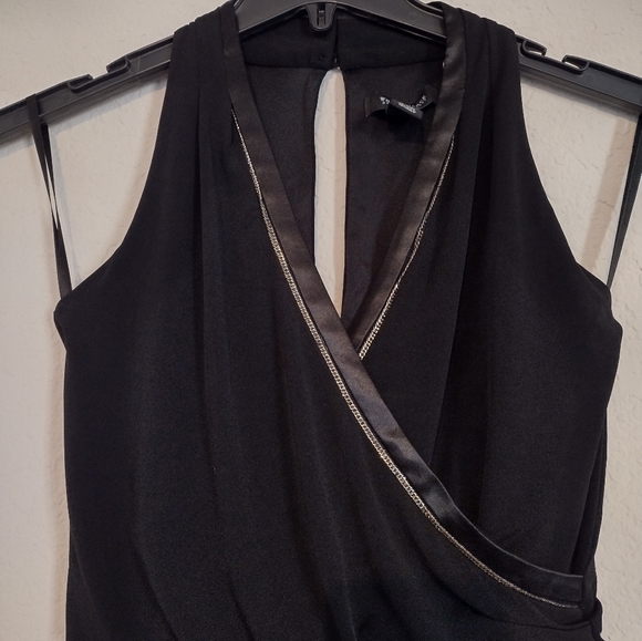 White House Black Market Pants - White house black market black jumper with metal detail around neck area, size 0